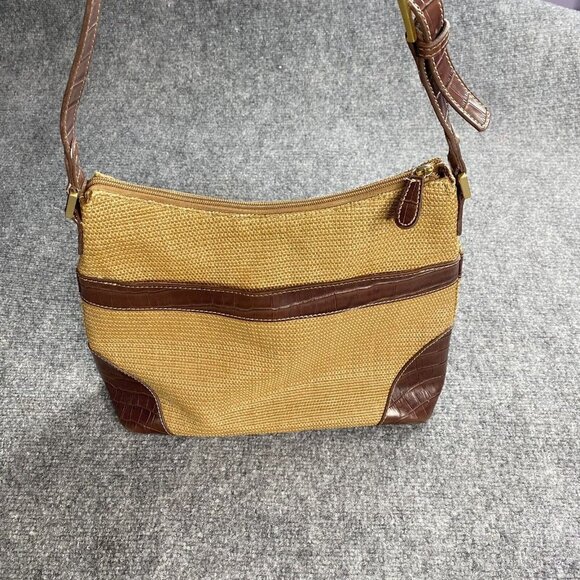 VTG Etienne Aigner Shoulder Bag Purse Handbag Satchel 12 X 10‎ Tan Faux Leather - Picture 4 of 16